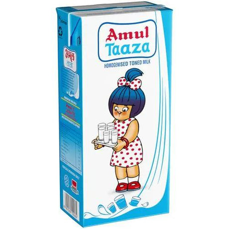 Amul Taaza Homogenised Toned Milk 1 L