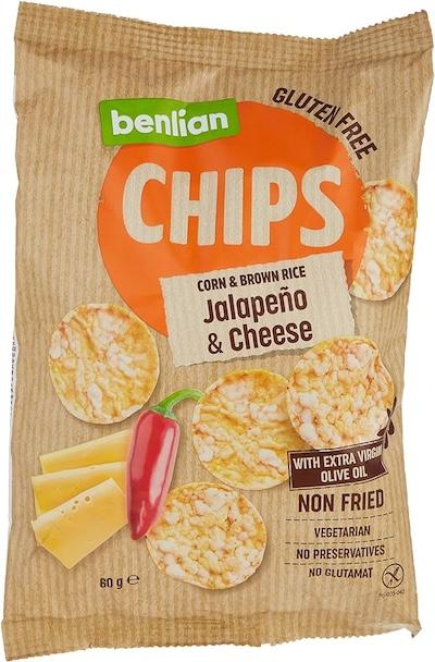 Benlian Chips Corn & Brown Rice Jalapeno & Cheese 60 g