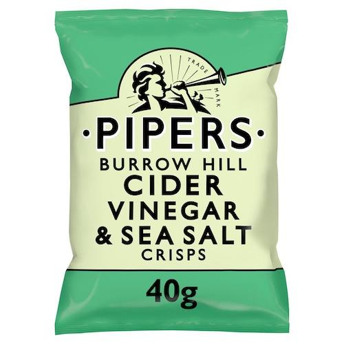 Pipers Crisps Burrow Hill Cider Vinegar & Sea Salt 40 g