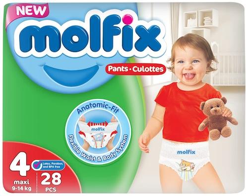 Molfix Anatomic-Fit Baby Pants Size 4 Maxi 9-14 kg x28