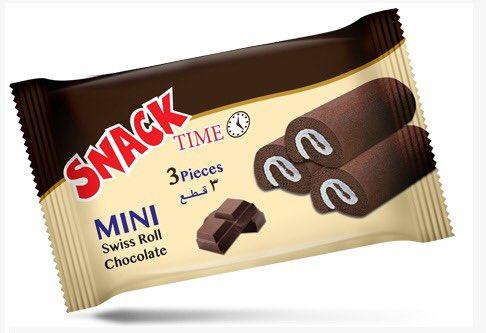 Snack Time Swiss Chocolate Mini Rolls 60 g x3