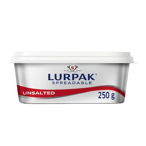 Lurpak Spreadable Butter Unsalted 250 g