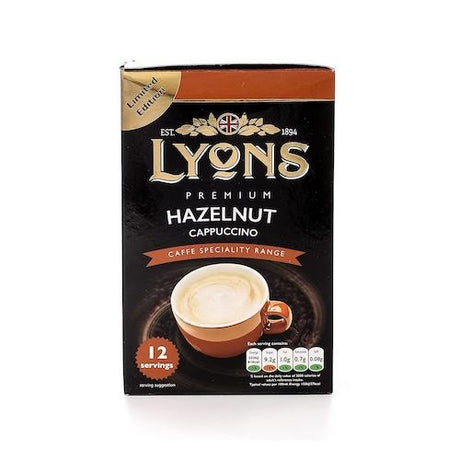 Lyons Premium Hazelnut Cappuccino Coffee 180 g x12