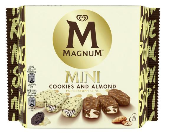 Magnum Ice Cream Mini Cookies & Almond 345 ml x6