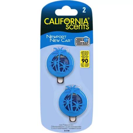 California Scents Mini Air Freshener New Car 3 ml x2