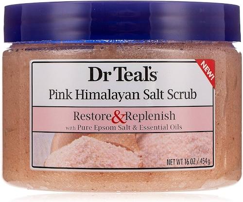 Dr Teal's Salt Scrub Pink Himalayan Restore & Replenish Pure Epsom Salt & Essential Oils 454 g