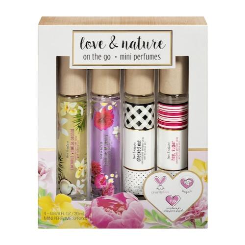 Love & Nature On-The-Go Mini Perfume Spray Set 20 ml x4