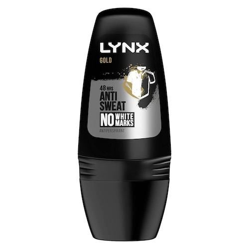 Lynx Gold Anti-Perspirant Deodorant Roll Anti-Sweat No White Marks On 50 ml