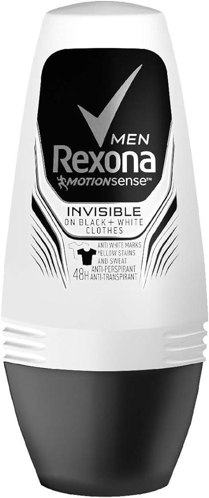 Rexona Anti-Perspirant/Transpirant Deodorant Roll On Men Invisible Black + White 50 ml