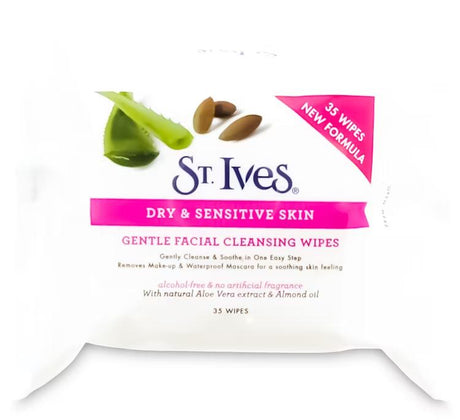 St. Ives Gentle Facial Cleansing Wipes Dry & Sensitive Skin x35