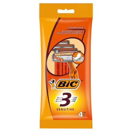 Bic 3 Sensitive Razor Aloe + Vitamin x4