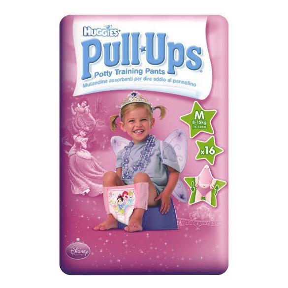 Huggies Pull Ups Girl Medium 8-15 kg x16