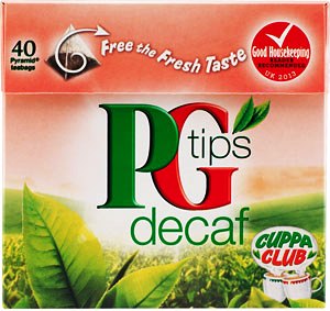 PG Tips Decaffeinated Tea 125 g x40 x4