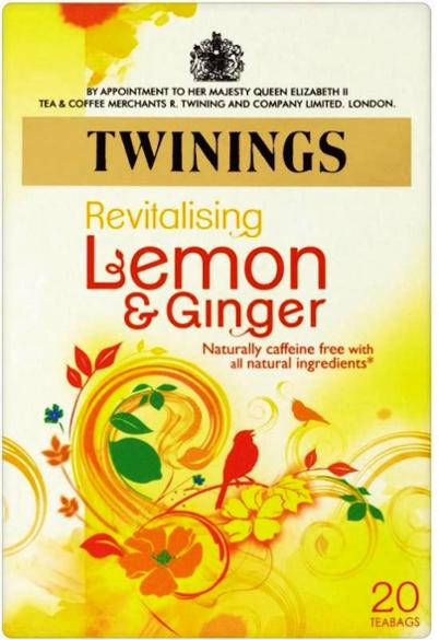 Twinings Wellbeing Blend Lemon & Ginger 30 g x20 x4