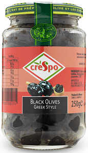 Crespo Black Olives Greek Style 250 g