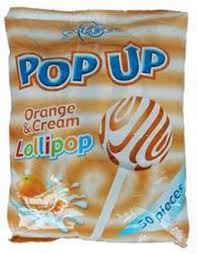 Sweetco Pop Up Orange & Cream Lollipop x50