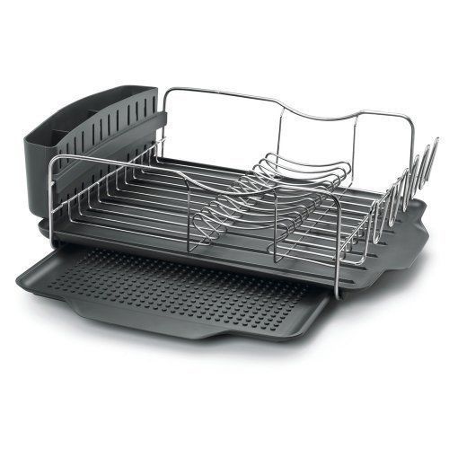 Classy Stainless Steel Dish Rack & Plastic Side