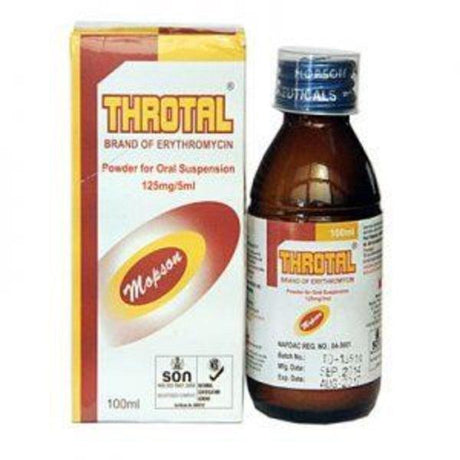 Throtal Erythromycin Powder For Oral Suspension 100 ml