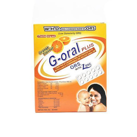 G-Oral Plus ORS x2 + Dispersible Zinc Sulfate Tablets 20.5 g x10