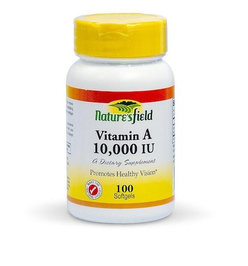 Nature's Field Vitamin A 10,000 IU x100 Soft Gels