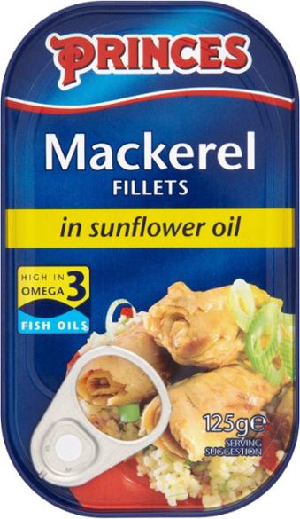 Princes Mackerel Fillet In Sunflower 125 g
