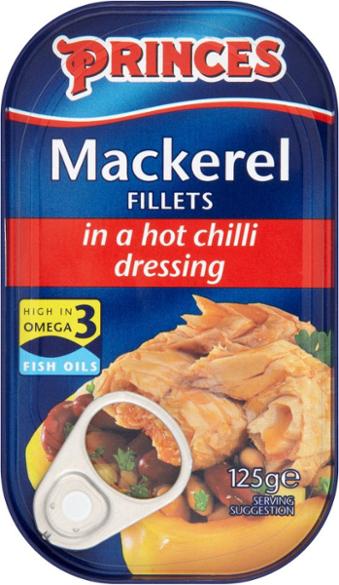 Princes Mackerel Fillet In Hot Chilli Dress 125 g