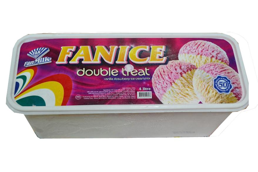 FanIce Ice Cream Vanilla Strawberry 4 L