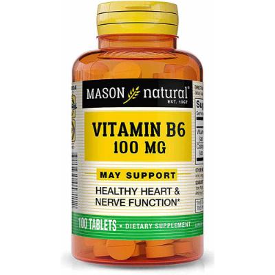 Mason Natural Vitamin B6 100 mg 100 Tablets