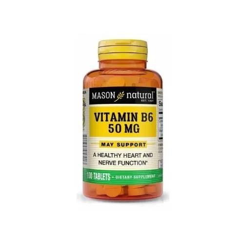 Mason Natural Vitamin B6 50 mg 100 Tablets