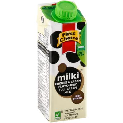 First Choice UHT Full Cream Milk Milki Cookies & Cream 250 ml