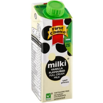 First Choice UHT Full Cream Milk Milki Vanilla 250 ml