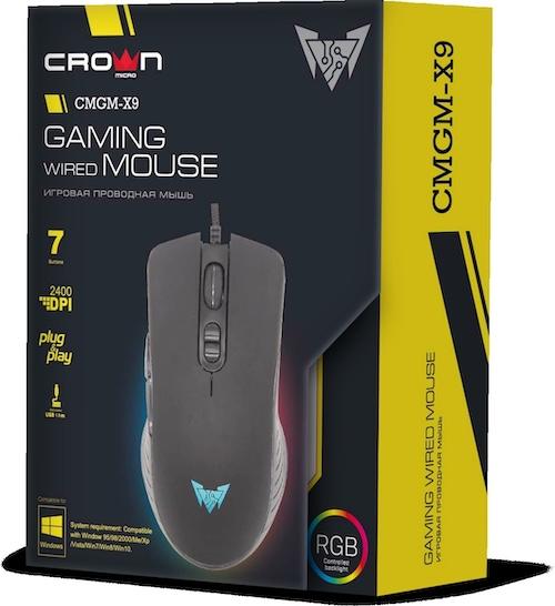 Crown CMGM X9 Wired Gaming Mouse