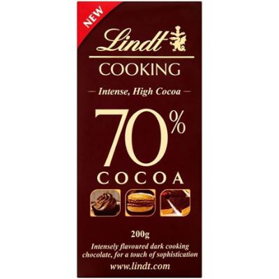 Lindt 70% Cocoa Dark Cooking Chocolate 200 g