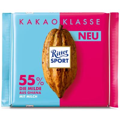 Ritter Sport Dark Milk Chocolate Cocoa Milk 55% Smooth 100 g