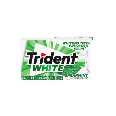 Trident Chewing Gum White Spearmint Sugar Freee x14