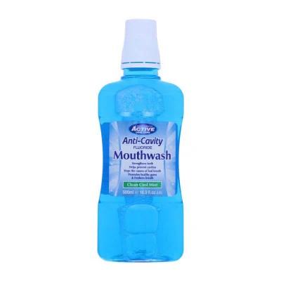 Beauty Formulas Active Mouthwash Clean Cool Mint Anti-Cavity Fluoride 500 ml