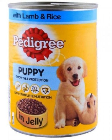 Pedigree Dog Food Puppy In Jelly With Lamb & Rice 385 g