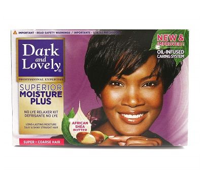 Dark & Lovely No Lye Relaxer Kit Super Moisture Plus Super Coarse Hair