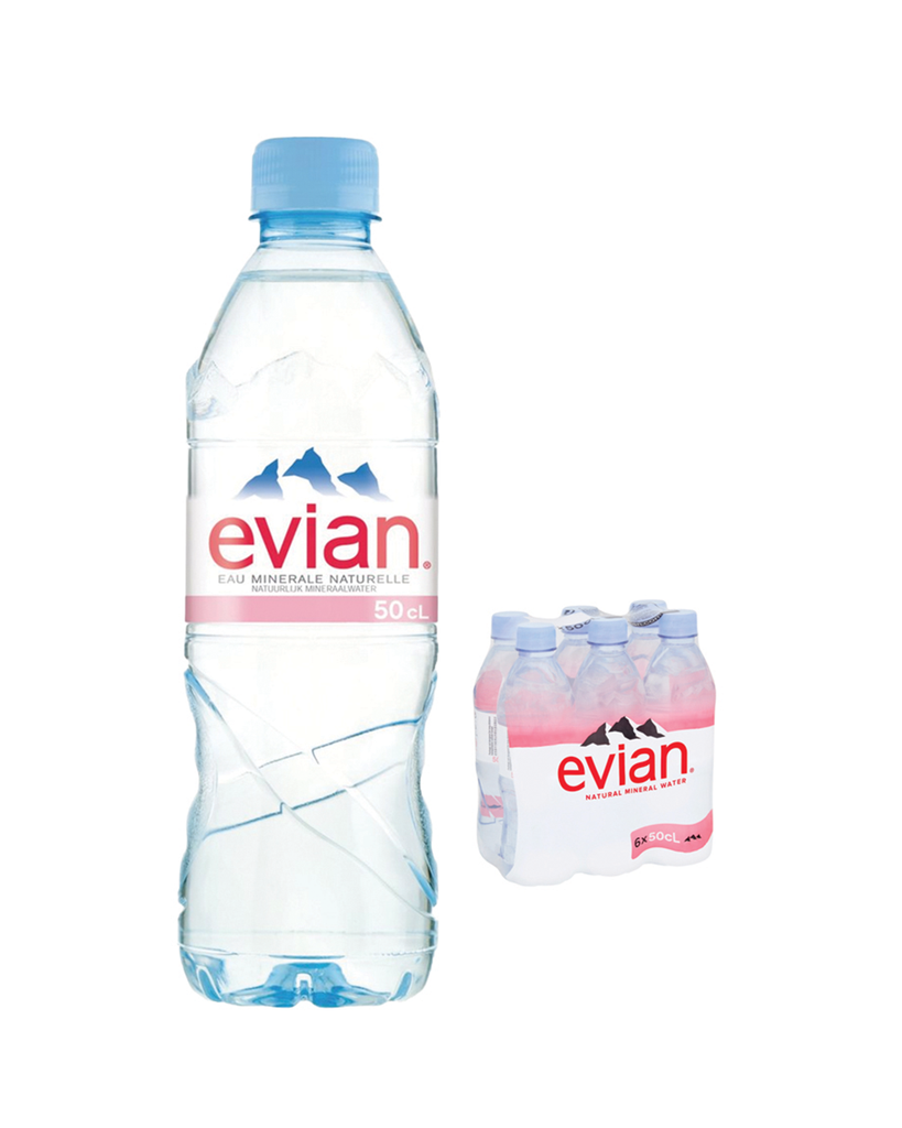 Evian Natural Mineral Water 50 cl x6