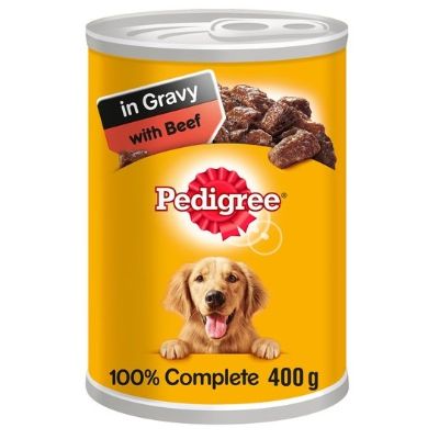 Pedigree Dog Food In Gravy With Beef 400 g x2