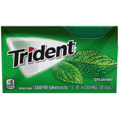 Trident Twist Sugar Free Chewing Gum Spearmint x14