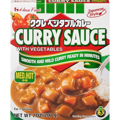 House Foods Curry Sauce With Vegetables Medium-Hot 200 g