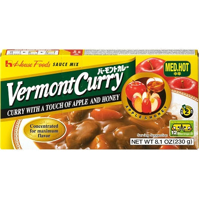 House Foods Vermont Curry Sauce Mix Medium-Hot 230 g