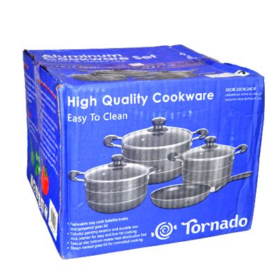 Tornado Aluminum Cookware Set 20 cm, 22 cm, 24 cm