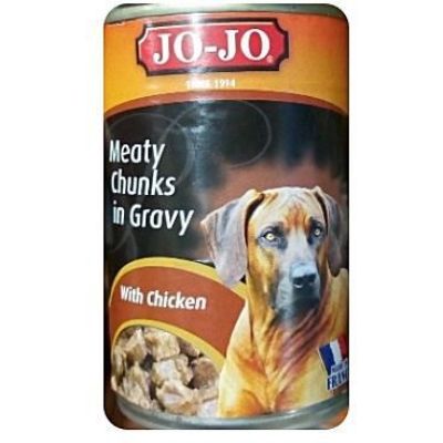 Jo Jo Dog Food Premium Meaty Chunks In Gravy With Chicken 400 g x2
