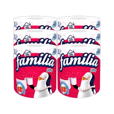 Familia Toilet Tissue Ultra Strawberry Scented 3 Ply 48 Rolls