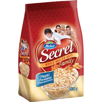 Melvit Secret Whole Rolled Oats Family 500 g