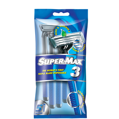 Super Max Ultimate 3-Blade Shaving Stick For Men x8