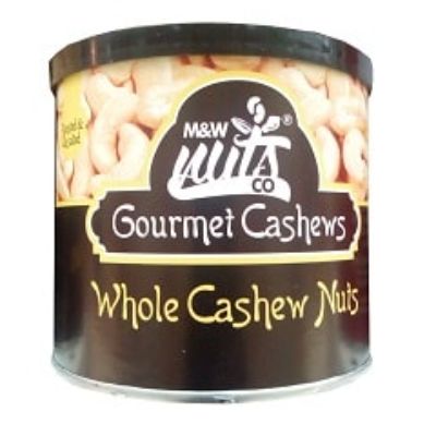 M & W Gourmet Whole Cashew Nuts Roasted & Unsalted 165 g