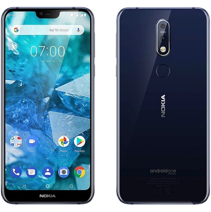 Nokia 7.1 TA-1095 DS 4 GB RAM 64 GB ROM 12 MP + 5 MP Rear 8 MP Front 5.84 Inches - Wea Blue